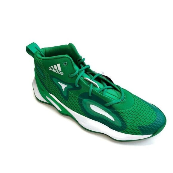 Adidas Mens Sz 13 SM Exhibit A Mid Basketball Shoes GW7937 Boston Celtics Green - Picture 1 of 8